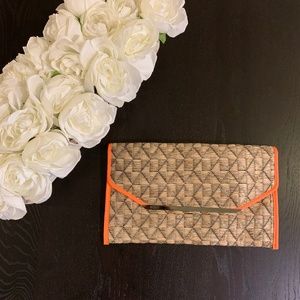 The Limited Straw/Wicker Oversized Clutch